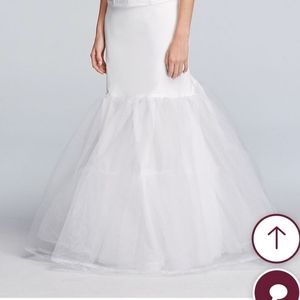 David's Bridal white A-line slip, size large